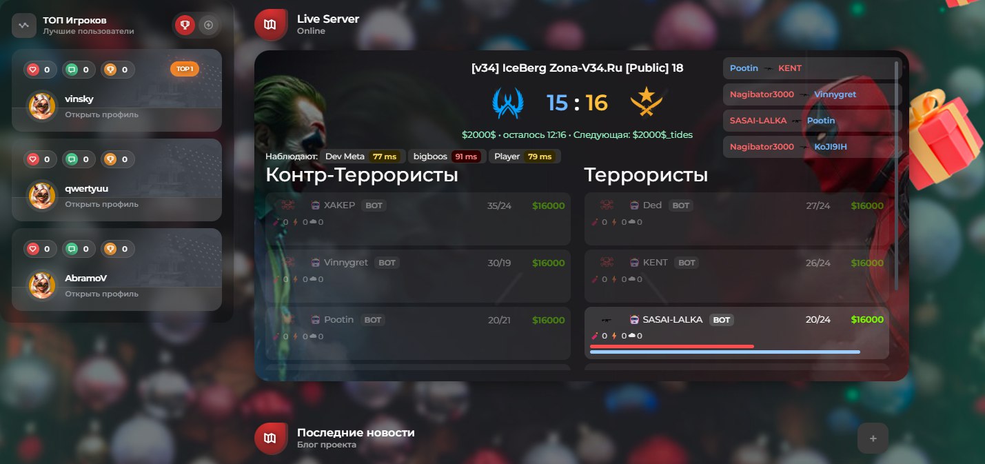 Cкрипт мониторинга для GameCMS